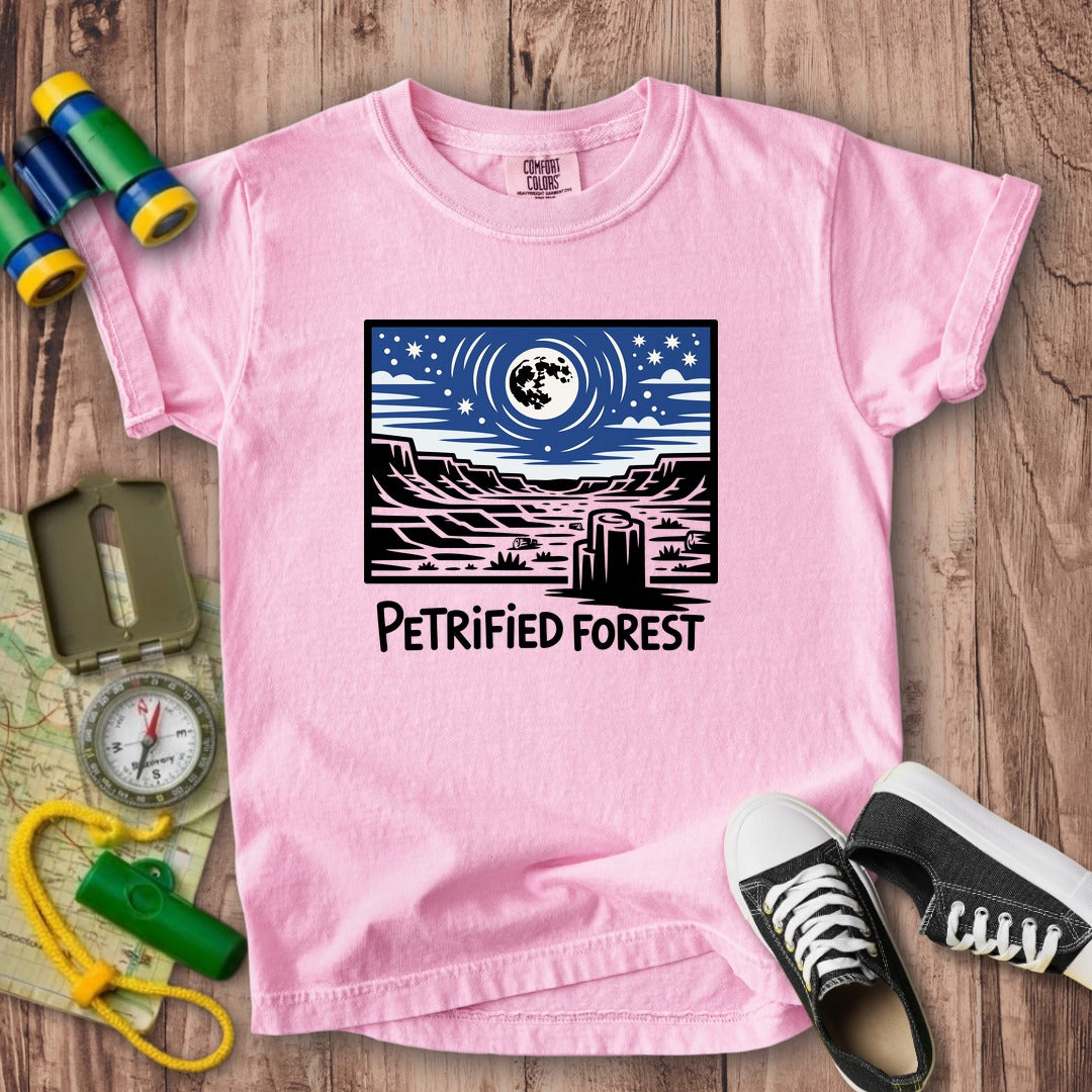 Petrified Forest National Park at Night Kids Cotton T-Shirt