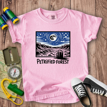 Petrified Forest National Park at Night Kids Cotton T-Shirt