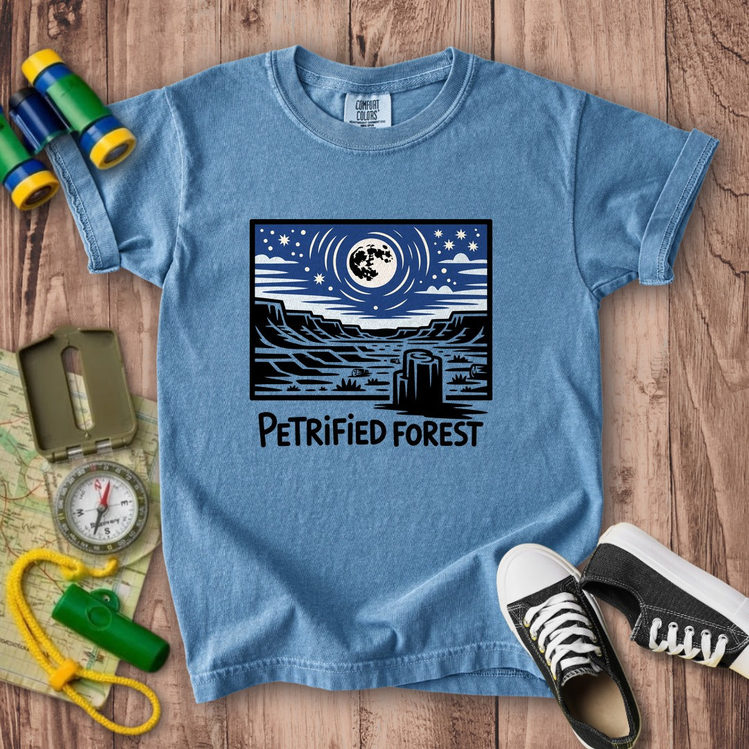 Petrified Forest National Park at Night Kids Cotton T-Shirt