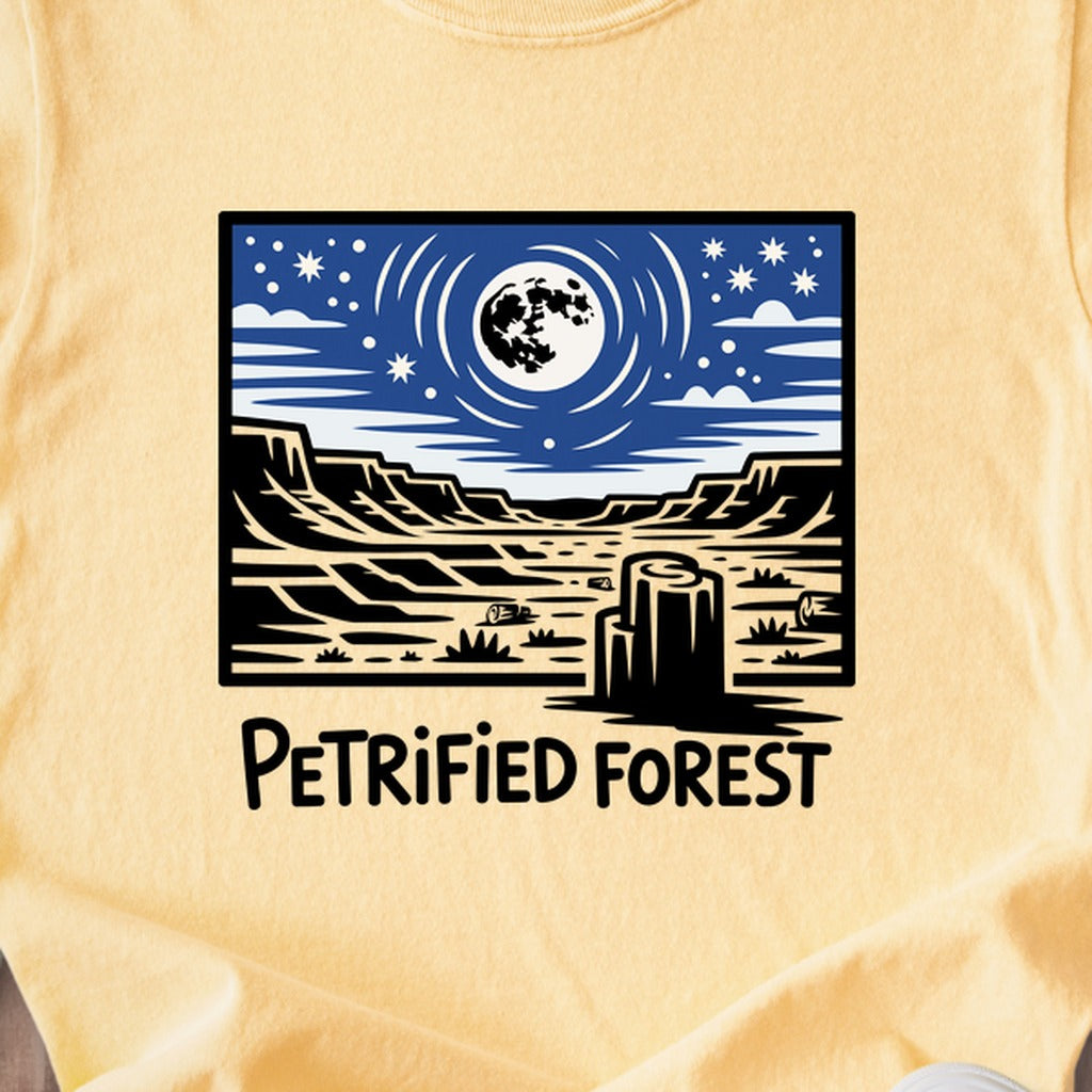 Petrified Forest National Park at Night Kids Cotton T-Shirt