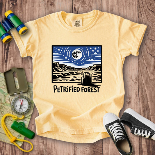 Petrified Forest National Park at Night Kids Cotton T-Shirt