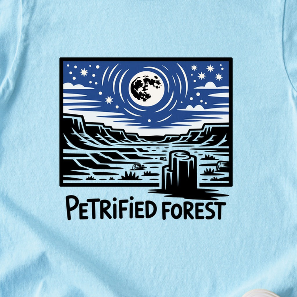 Petrified Forest National Park at Night Kids Cotton T-Shirt
