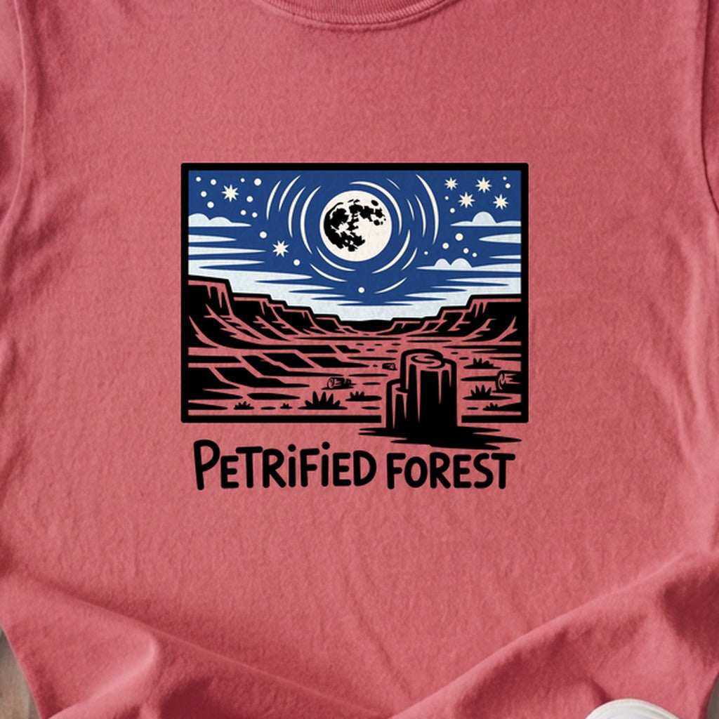Petrified Forest National Park at Night Kids Cotton T-Shirt