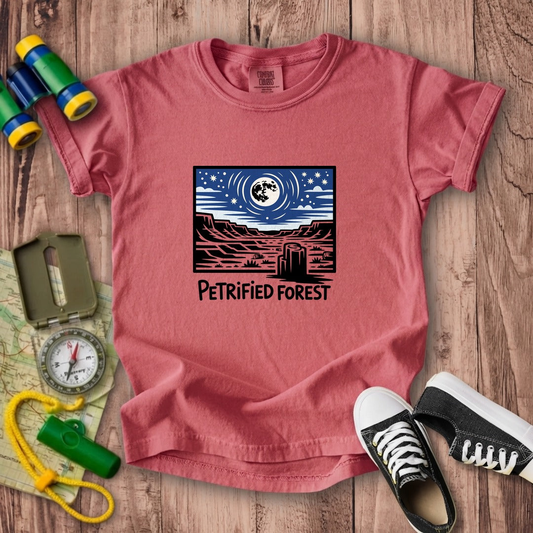 Petrified Forest National Park at Night Kids Cotton T-Shirt