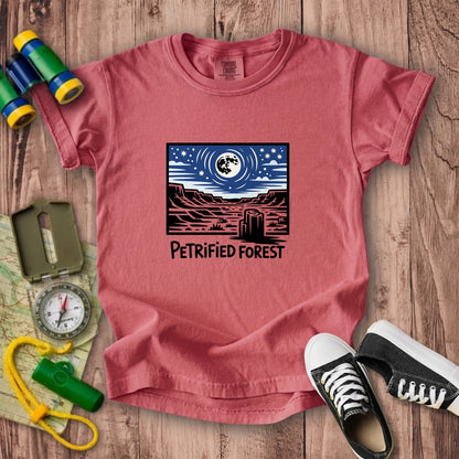Petrified Forest National Park at Night Kids Cotton T-Shirt