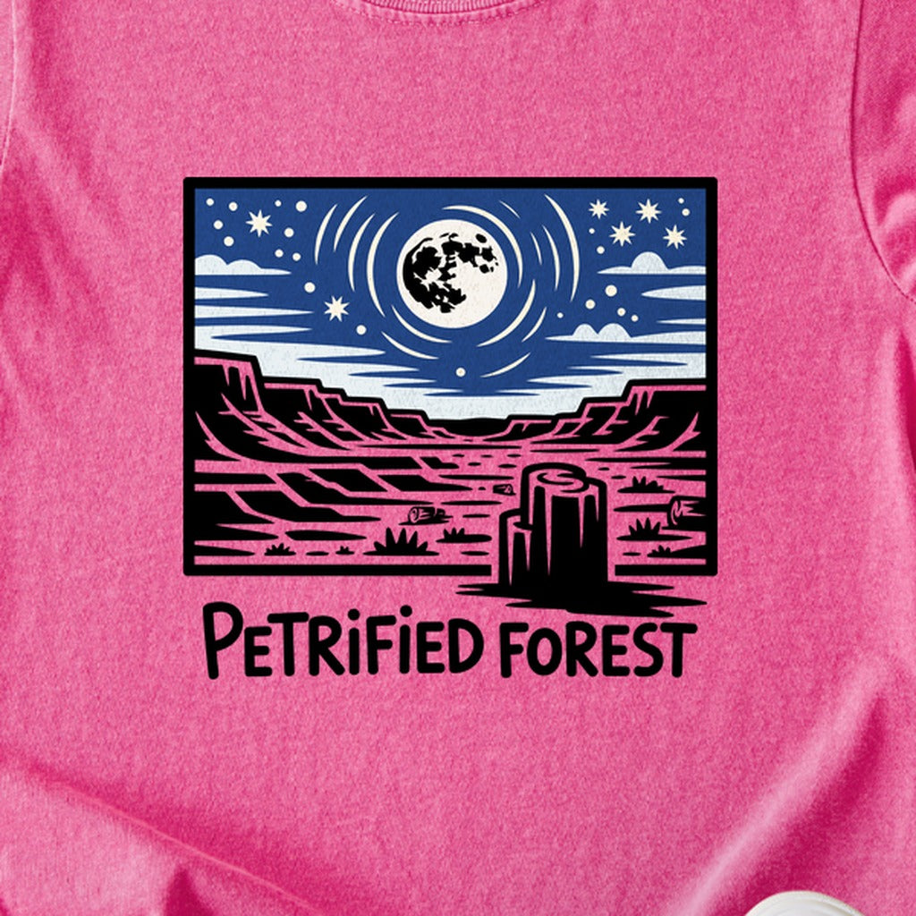 Petrified Forest National Park at Night Kids Cotton T-Shirt