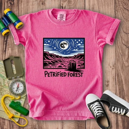Petrified Forest National Park at Night Kids Cotton T-Shirt