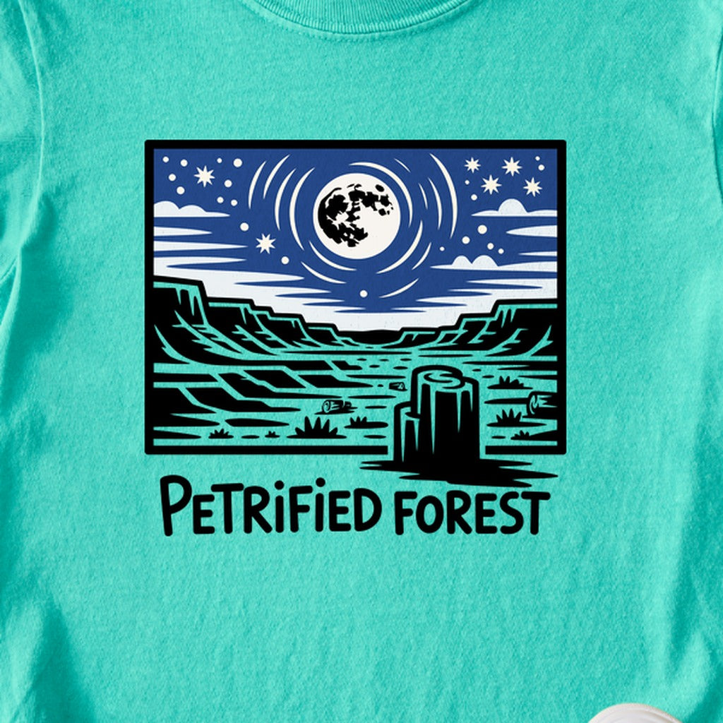 Petrified Forest National Park at Night Kids Cotton T-Shirt