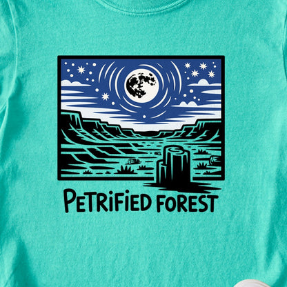 Petrified Forest National Park at Night Kids Cotton T-Shirt