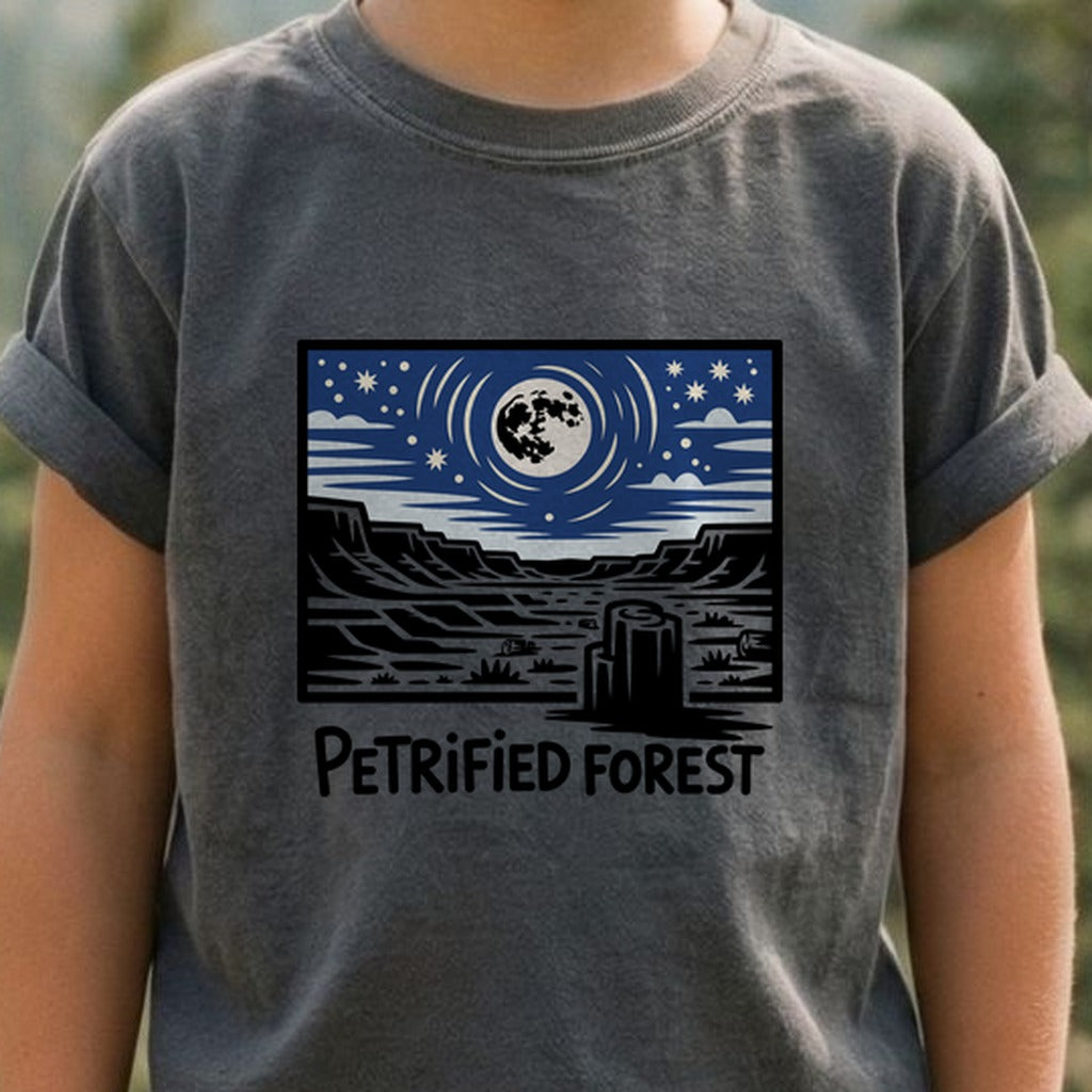 Petrified Forest National Park at Night Kids Cotton T-Shirt