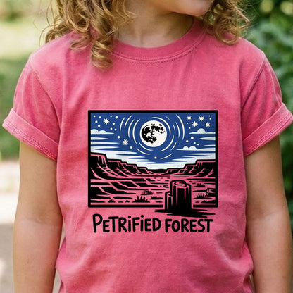 Petrified Forest National Park at Night Kids Cotton T-Shirt