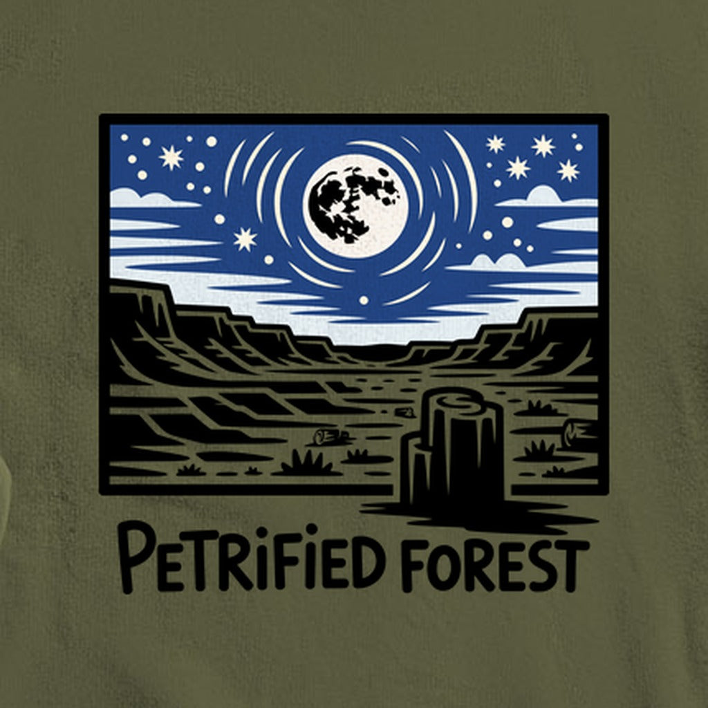 Petrified Forest National Park at Night Crewneck Sweatshirt