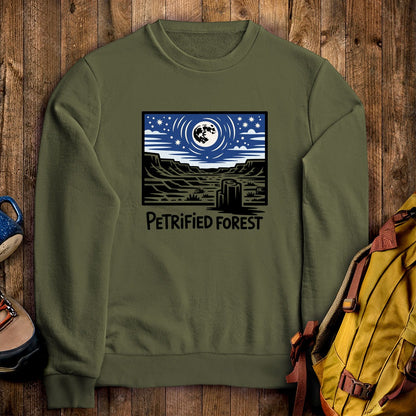 Petrified Forest National Park at Night Crewneck Sweatshirt