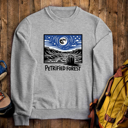 Petrified Forest National Park at Night Crewneck Sweatshirt