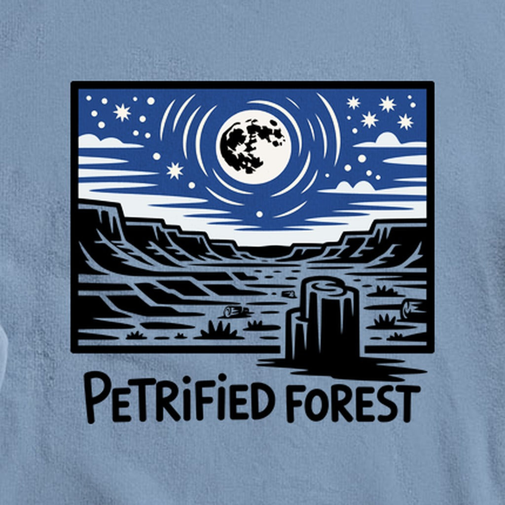 Petrified Forest National Park at Night Crewneck Sweatshirt