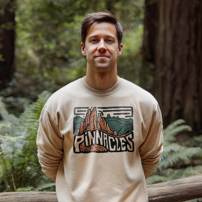 Pinnacles National Park Crewneck Sweatshirt Adventure and Outdoors Themed Sweatshirt