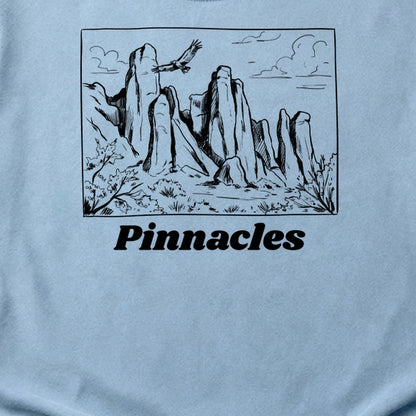 Pinnacles Line Drawing Cotton T-Shirt