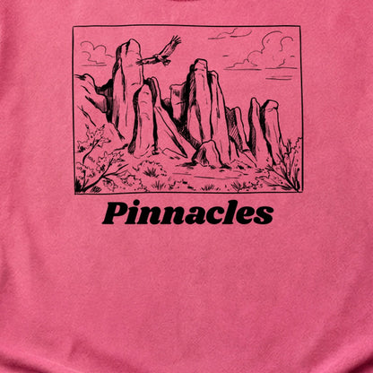 Pinnacles Line Drawing Cotton T-Shirt