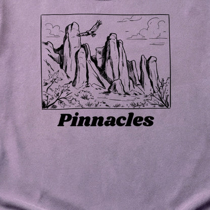 Pinnacles Line Drawing Cotton T-Shirt