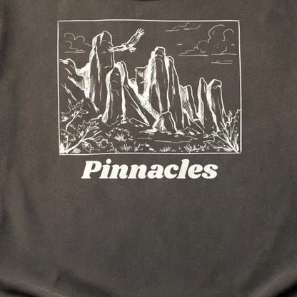 Pinnacles Line Drawing Cotton T-Shirt