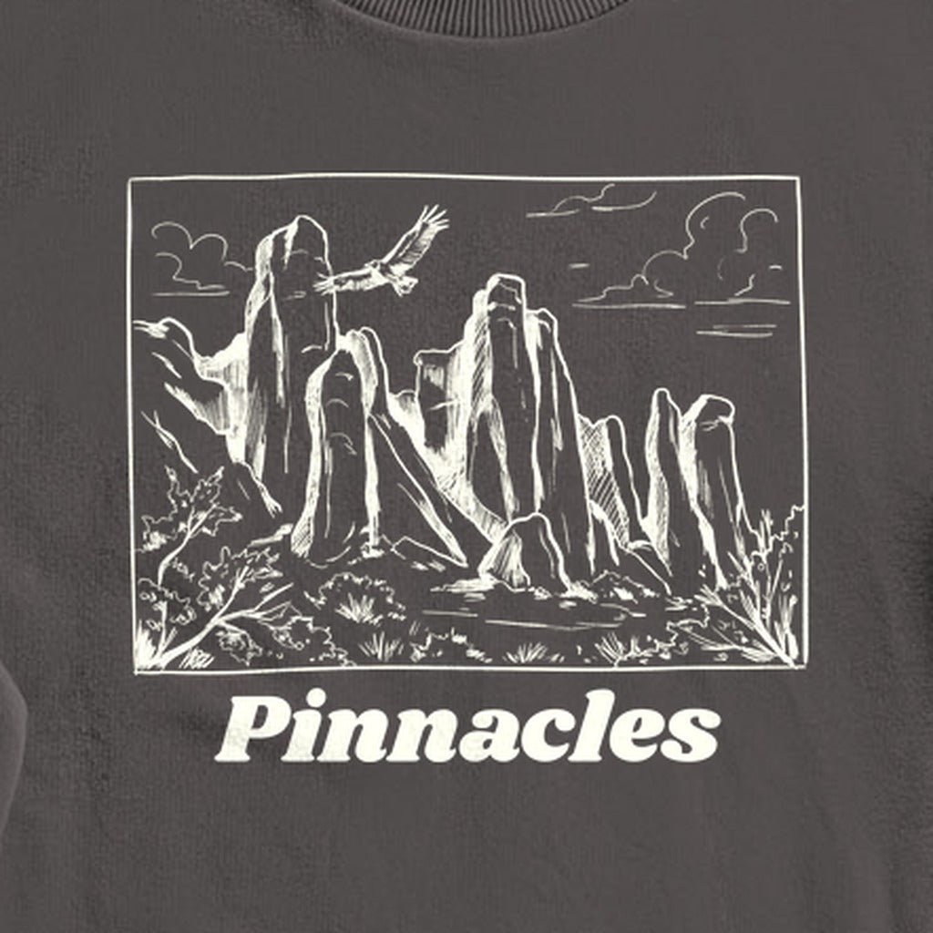 Pinnacles Line Drawing Crewneck Sweatshirt