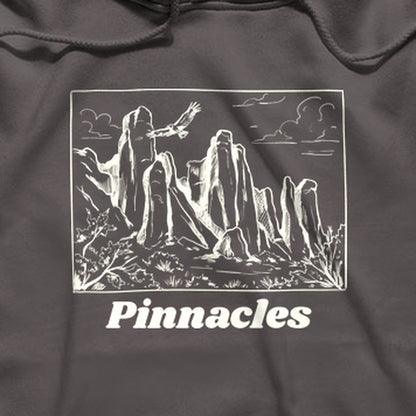 Pinnacles Line Drawing Hoodie