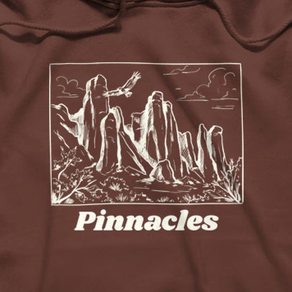 Pinnacles Line Drawing Hoodie