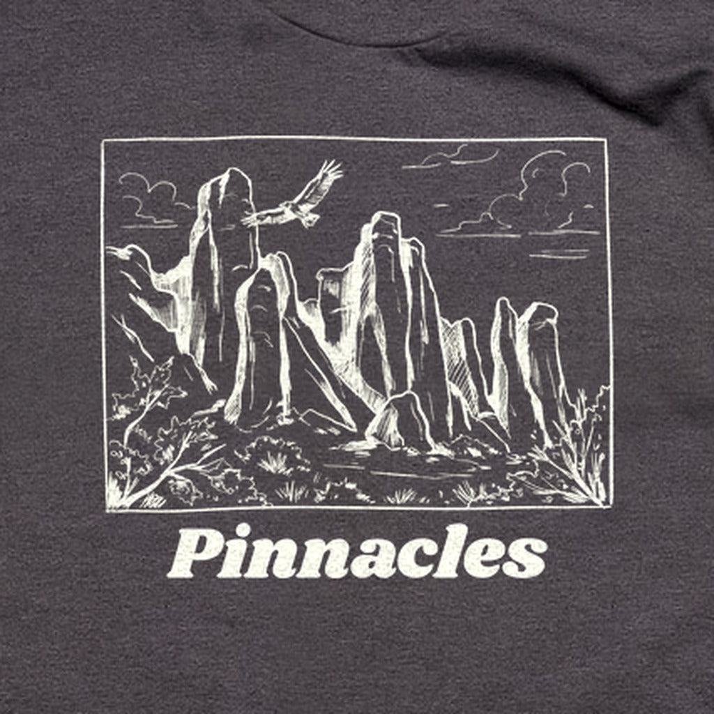 Pinnacles Line Drawing T-Shirt