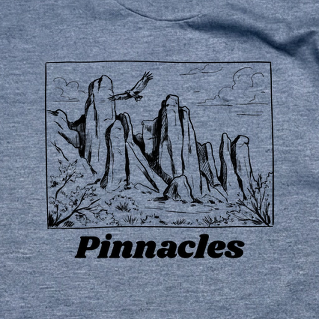 Pinnacles Line Drawing T-Shirt
