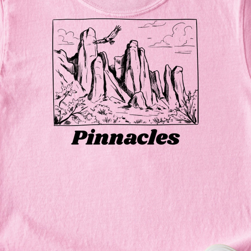 Pinnacles Line Drawing Kids Cotton T-Shirt