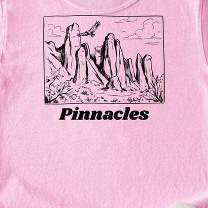 Pinnacles Line Drawing Kids Cotton T-Shirt