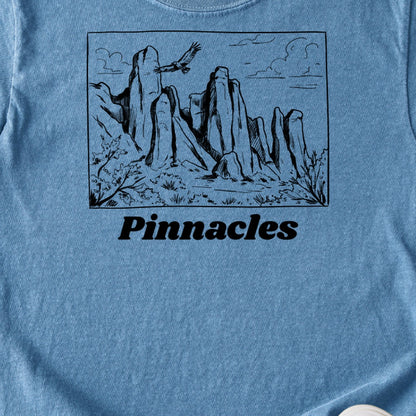 Pinnacles Line Drawing Kids Cotton T-Shirt