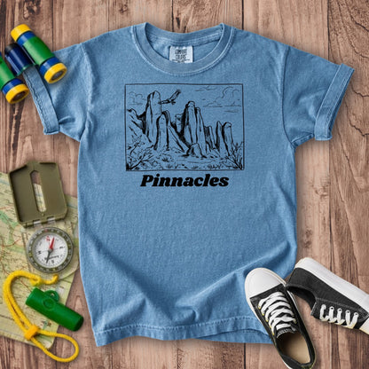 Pinnacles Line Drawing Kids Cotton T-Shirt