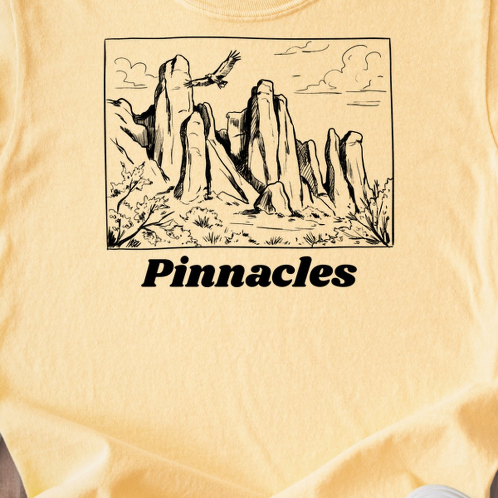 Pinnacles Line Drawing Kids Cotton T-Shirt