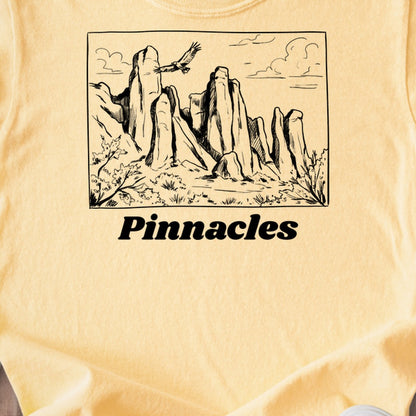 Pinnacles Line Drawing Kids Cotton T-Shirt