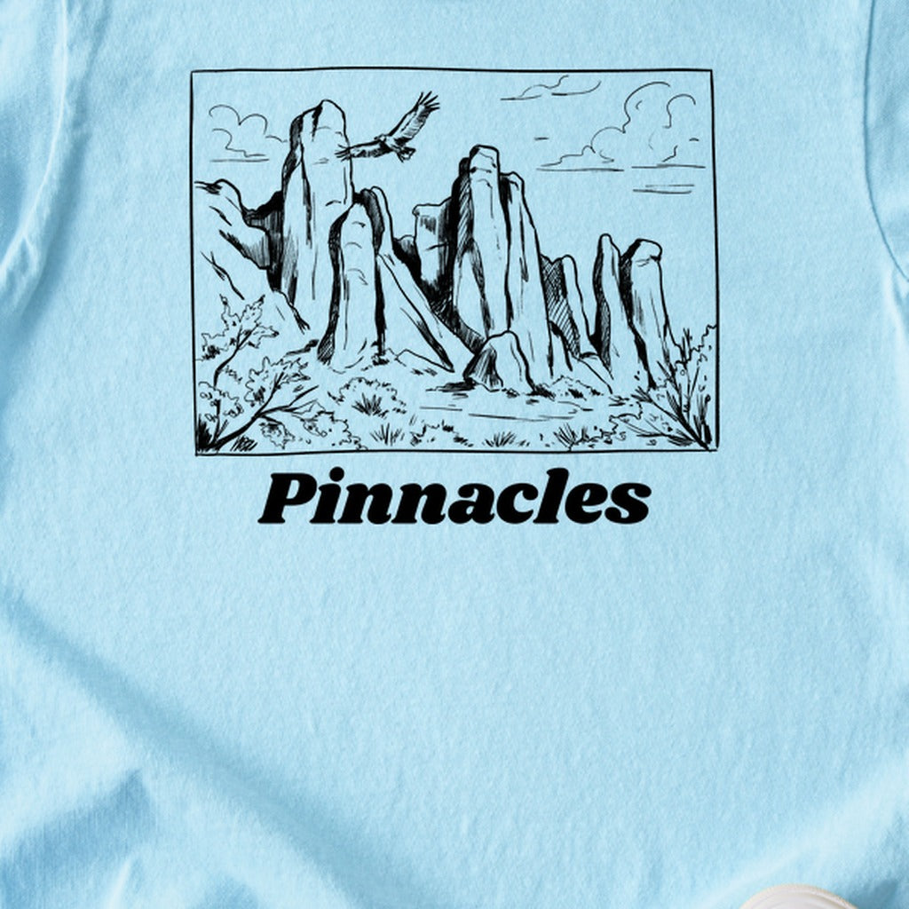 Pinnacles Line Drawing Kids Cotton T-Shirt