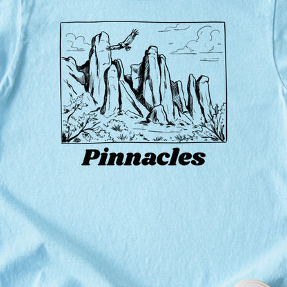 Pinnacles Line Drawing Kids Cotton T-Shirt