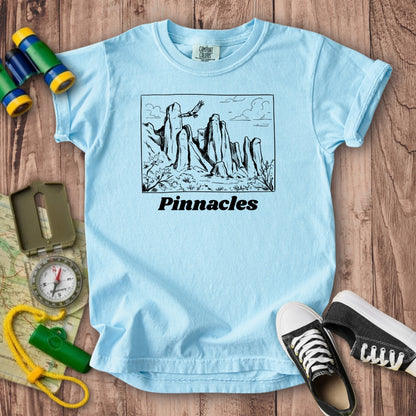 Pinnacles Line Drawing Kids Cotton T-Shirt