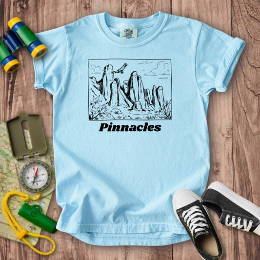 Pinnacles Line Drawing Kids Cotton T-Shirt
