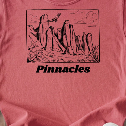 Pinnacles Line Drawing Kids Cotton T-Shirt