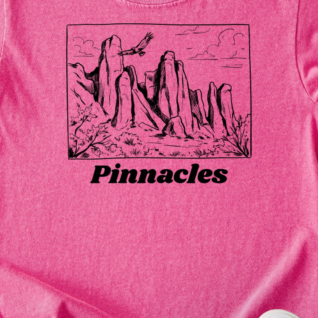 Pinnacles Line Drawing Kids Cotton T-Shirt