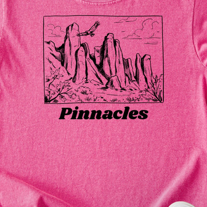 Pinnacles Line Drawing Kids Cotton T-Shirt