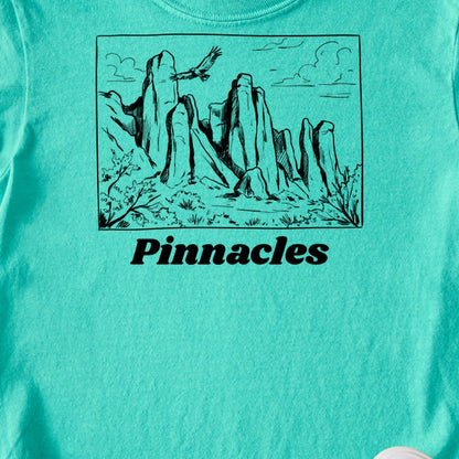 Pinnacles Line Drawing Kids Cotton T-Shirt