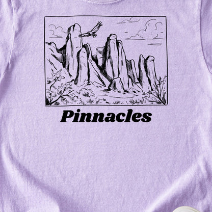 Pinnacles Line Drawing Kids Cotton T-Shirt