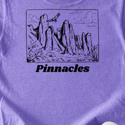 Pinnacles Line Drawing Kids Cotton T-Shirt