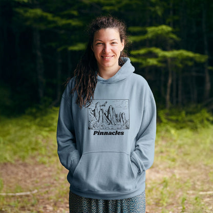 Pinnacles Line Drawing Hoodie