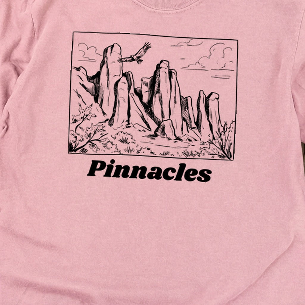 Pinnacles Line Drawing Premium Long Sleeve