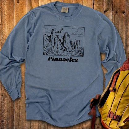 Pinnacles Line Drawing Premium Long Sleeve