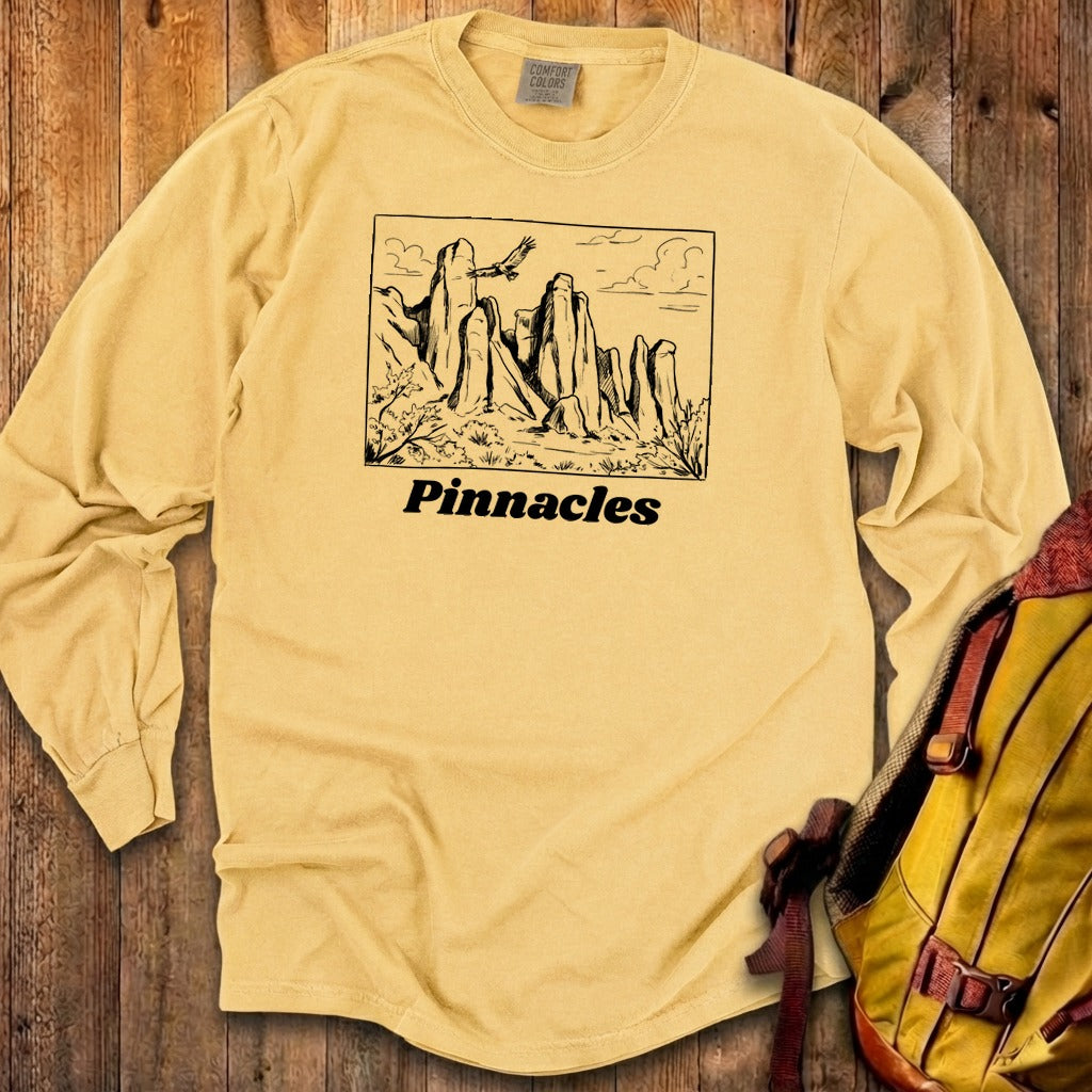 Pinnacles Line Drawing Premium Long Sleeve
