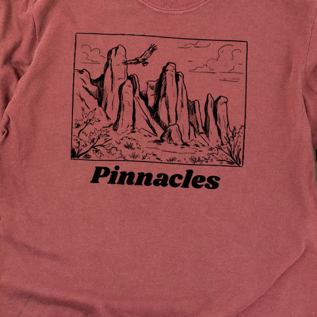 Pinnacles Line Drawing Premium Long Sleeve